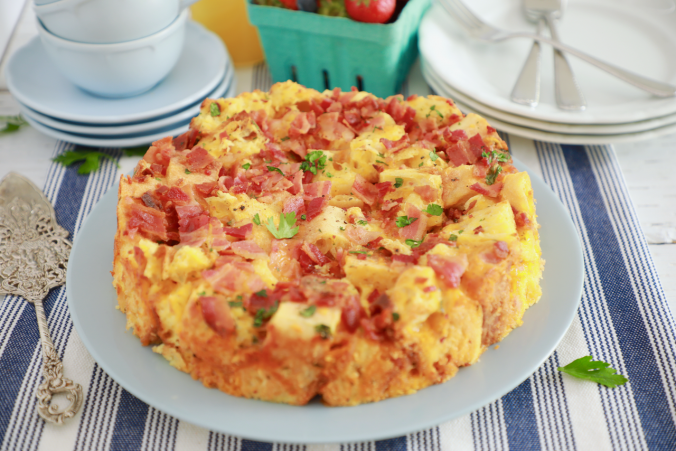 Bacon and Cheese Breakfast Strata