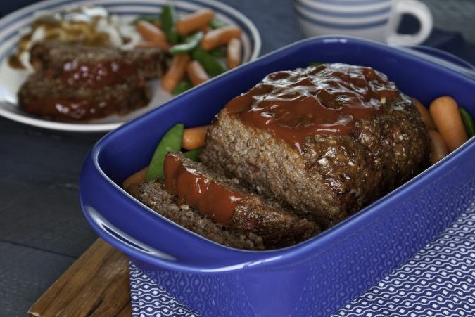 Beef and Sausage Meatloaf with Bulgur