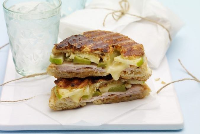 Brie, Apple and Smoked Turkey Croissant Panini