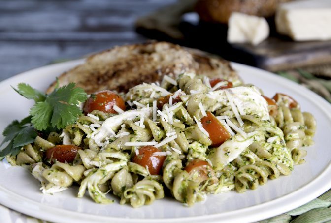 Cilantro Pesto Pasta with Chicken