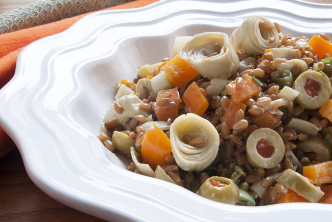 artichoke wheat berry salad