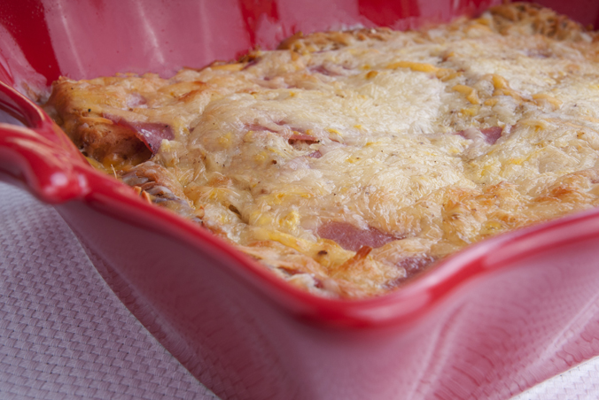 Ham and Swiss Breakfast Casserole