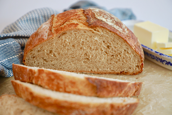 no-knead wheat bread