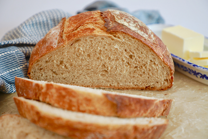 No-Knead Whole Wheat Bread